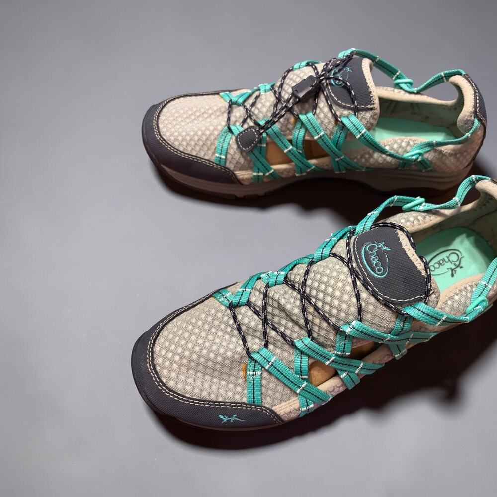 Chaco OutCross Evo Water Hiking Shoes Women's 11 Gray Teal J105366 Trail